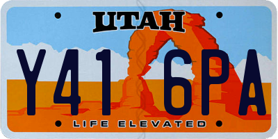 UT license plate Y416PA
