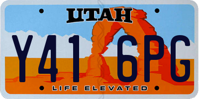 UT license plate Y416PG