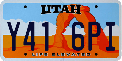 UT license plate Y416PI