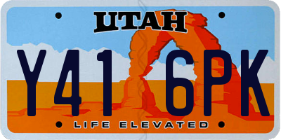 UT license plate Y416PK