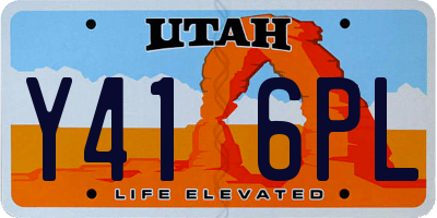 UT license plate Y416PL