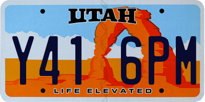 UT license plate Y416PM