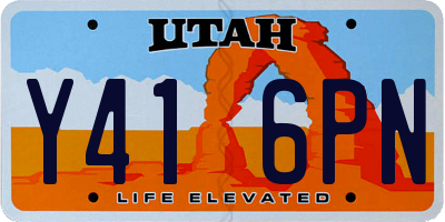 UT license plate Y416PN