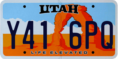 UT license plate Y416PQ