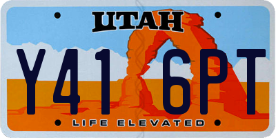 UT license plate Y416PT