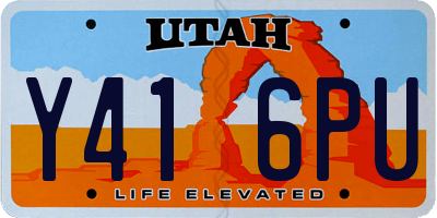 UT license plate Y416PU