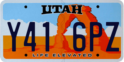 UT license plate Y416PZ