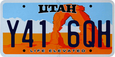 UT license plate Y416QH