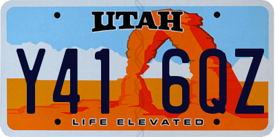 UT license plate Y416QZ