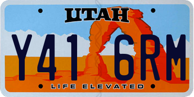 UT license plate Y416RM