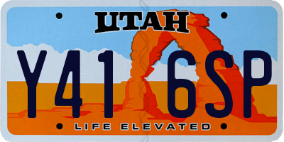 UT license plate Y416SP