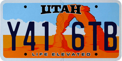 UT license plate Y416TB
