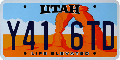 UT license plate Y416TD