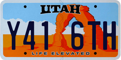 UT license plate Y416TH