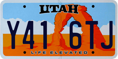 UT license plate Y416TJ