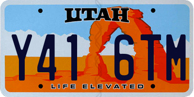 UT license plate Y416TM
