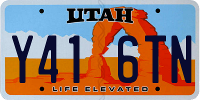 UT license plate Y416TN