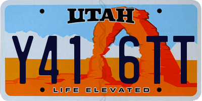 UT license plate Y416TT