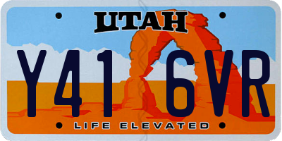 UT license plate Y416VR