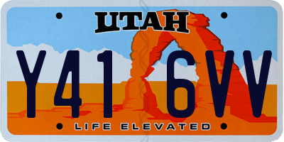 UT license plate Y416VV