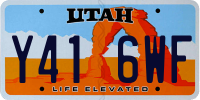 UT license plate Y416WF