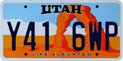 UT license plate Y416WP