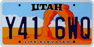 UT license plate Y416WQ