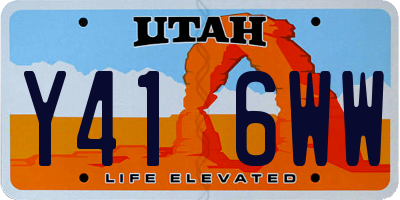 UT license plate Y416WW