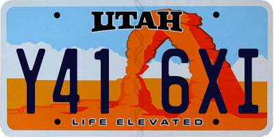 UT license plate Y416XI
