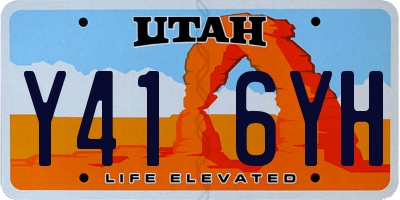 UT license plate Y416YH