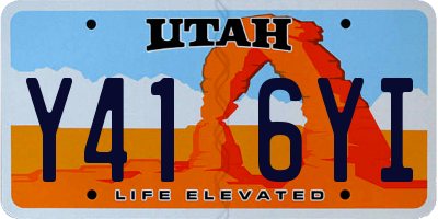 UT license plate Y416YI