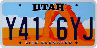 UT license plate Y416YJ