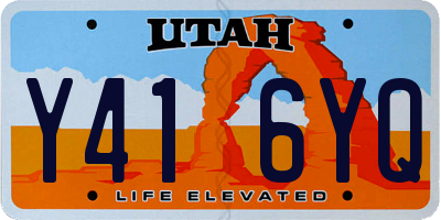 UT license plate Y416YQ