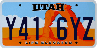 UT license plate Y416YZ