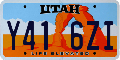 UT license plate Y416ZI