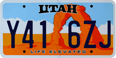 UT license plate Y416ZJ