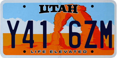 UT license plate Y416ZM