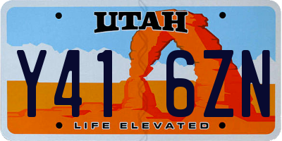 UT license plate Y416ZN