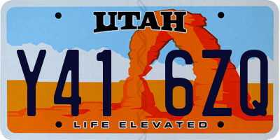 UT license plate Y416ZQ