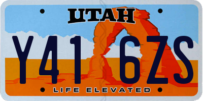 UT license plate Y416ZS