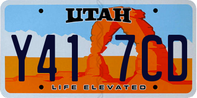 UT license plate Y417CD