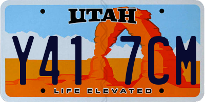 UT license plate Y417CM