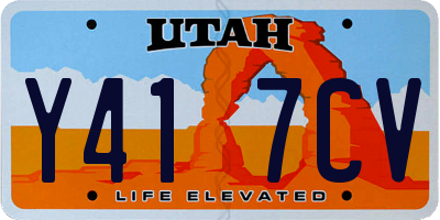 UT license plate Y417CV