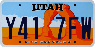 UT license plate Y417FW