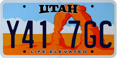 UT license plate Y417GC