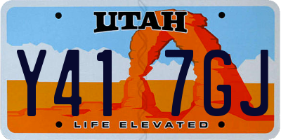 UT license plate Y417GJ