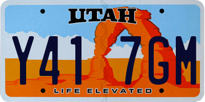 UT license plate Y417GM