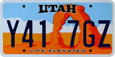 UT license plate Y417GZ