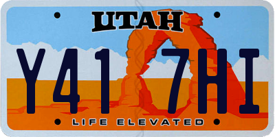 UT license plate Y417HI