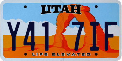 UT license plate Y417IF